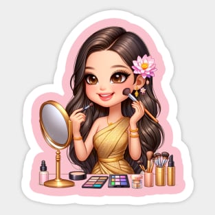 Khmer Woman Sticker